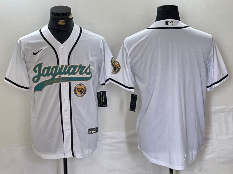 Men Jacksonville Jaguars Blank White Joint Name 2024 Nike Limited NFL Jersey style 2->jacksonville jaguars->NFL Jersey